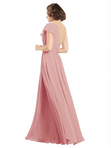Trapèze Mousseline Longue Robes demoiselle d'honneur