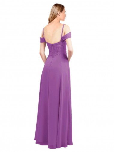 Trapèze Mousseline Longue Robes demoiselle d'honneur
