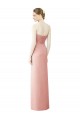 Trapèze Sans bretelle Mousseline Longue Asymétrique Robes demoiselle d'honneur Pas Cher