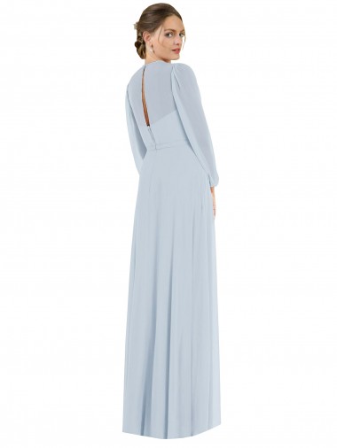 Trapèze Sans bretelle Mousseline Longue Formelles Robes demoiselle d'honneur / Robes de soirée