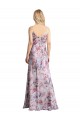 Trapèze Satiné Stretch Floral Longue Formelles Robes demoiselle d'honneur / Robes de soirée Pas Cher