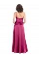 Trapèze Satiné Stretch Longue Formelles Robes demoiselle d'honneur / Robes de soirée / Robes de bal Pas Cher