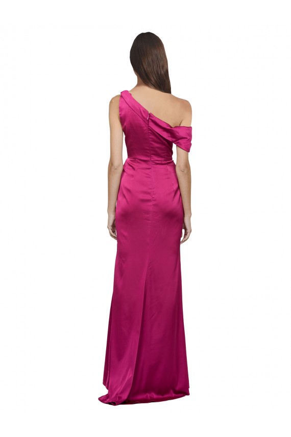 Trapèze Satiné Stretch Longue Formelles Robes demoiselle d'honneur / Robes de soirée / Robes de bal Pas Cher