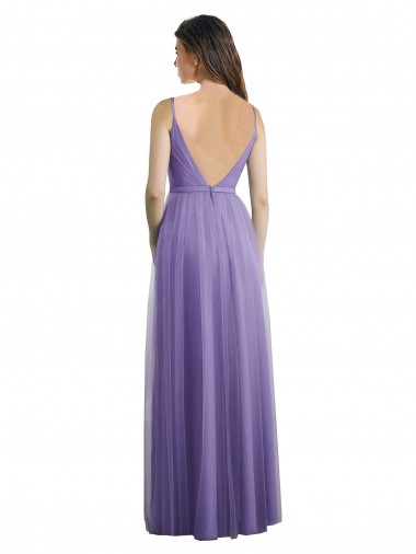 Trapèze Tulle Longue Robes demoiselle d'honneur