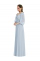 Trapèze Épaule Dénudée Mousseline Longue Formelles Robes demoiselle d'honneur / Robes de soirée Pas Cher