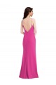 Trompette Licou Col Haut Crêpe Stretch Longue Formelles Robes demoiselle d'honneur / Robes de soirée / Robes de bal Pas Cher