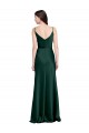 Vert Chasseur Fourreau Satiné Stretch Longue Formelles Robes demoiselle d'honneur / Robes de soirée / Robes de bal Pas Cher