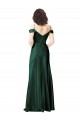 Vert Chasseur Trapèze Épaule Dénudée Bretelles spaghetti Satiné Stretch Longue Formelles Robes demoiselle d'honneur / Robes de soirée / Robes de bal Pas Cher