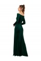 Vert foncé Fourreau Épaule Dénudée Velours Stretch Longue Formelles Robes demoiselle d'honneur / Robes de soirée / Robes de bal Pas Cher