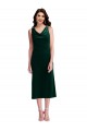 Vert foncé Fourreau midi Velours Stretch Courte Robes demoiselle d'honneur / Robes de bal / Robes de cocktail Pas Cher