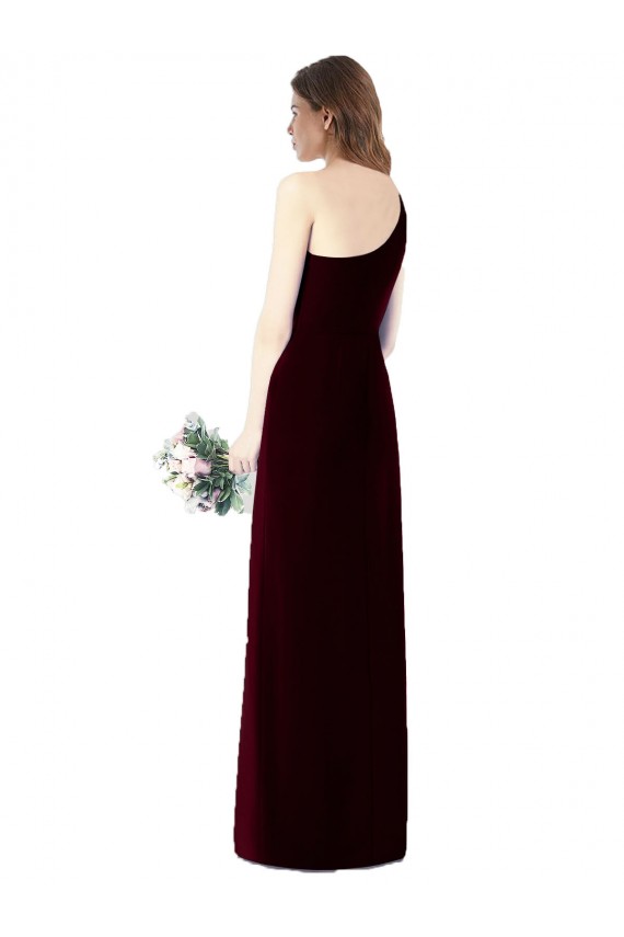 Vert foncé Trompette Mousseline Longue Robes demoiselle d'honneur Pas Cher