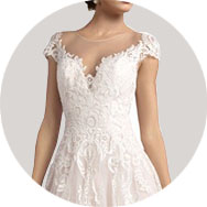 Mancherons Robes de mariée Pas Cher